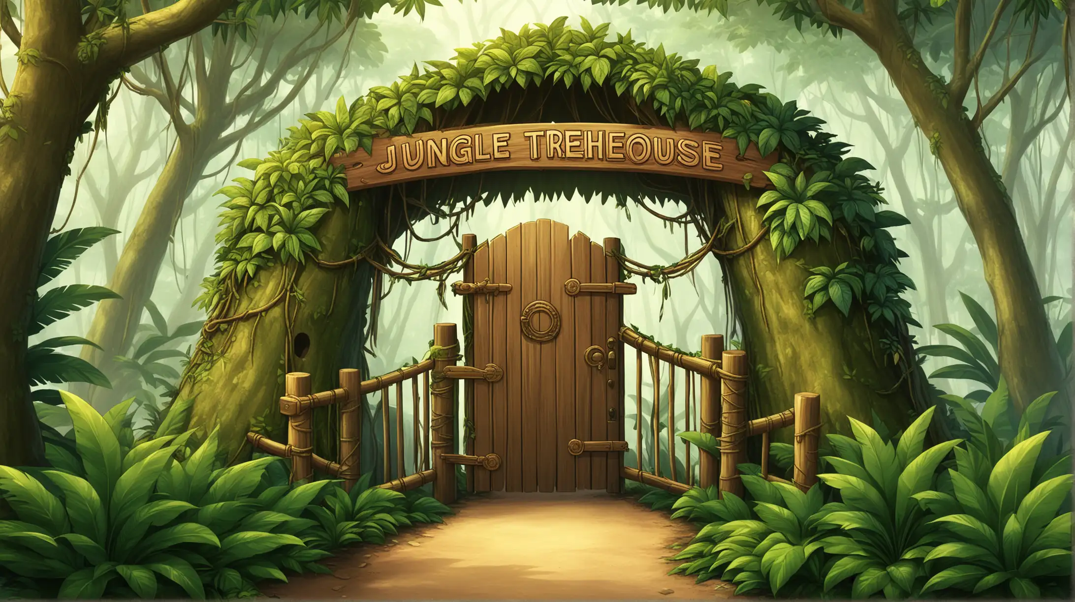 Enchanted Jungle Treehouse Gate