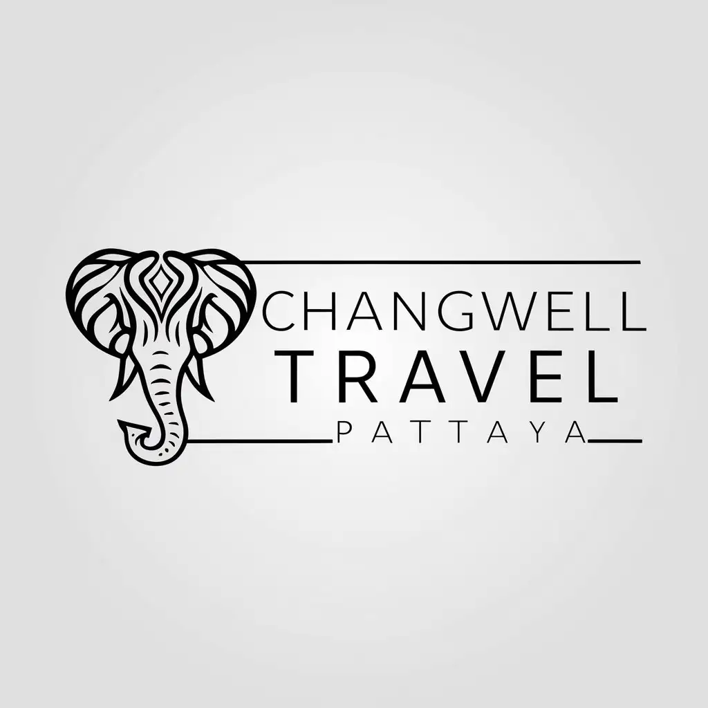 LOGO Design for ChangWell Travel Pattaya Thai Elephant Symbol with Travel Theme