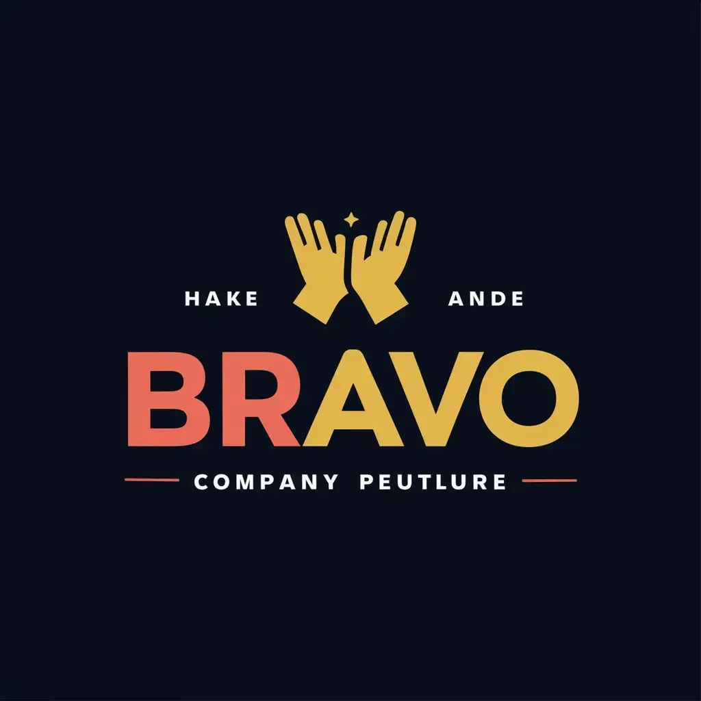 LOGO Design For Bravo Modern Clapping Hands Icon with Minimalistic Style