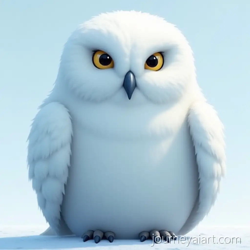 Snowy-Owl-in-Protective-Defensive-Pose-with-Bright-Eyes