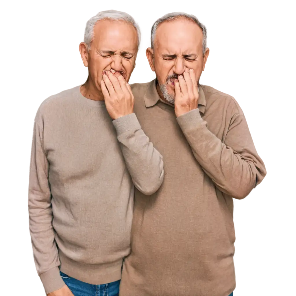 Toothache-Sufferer-A-HighResolution-PNG-Image-of-an-Elderly-Man