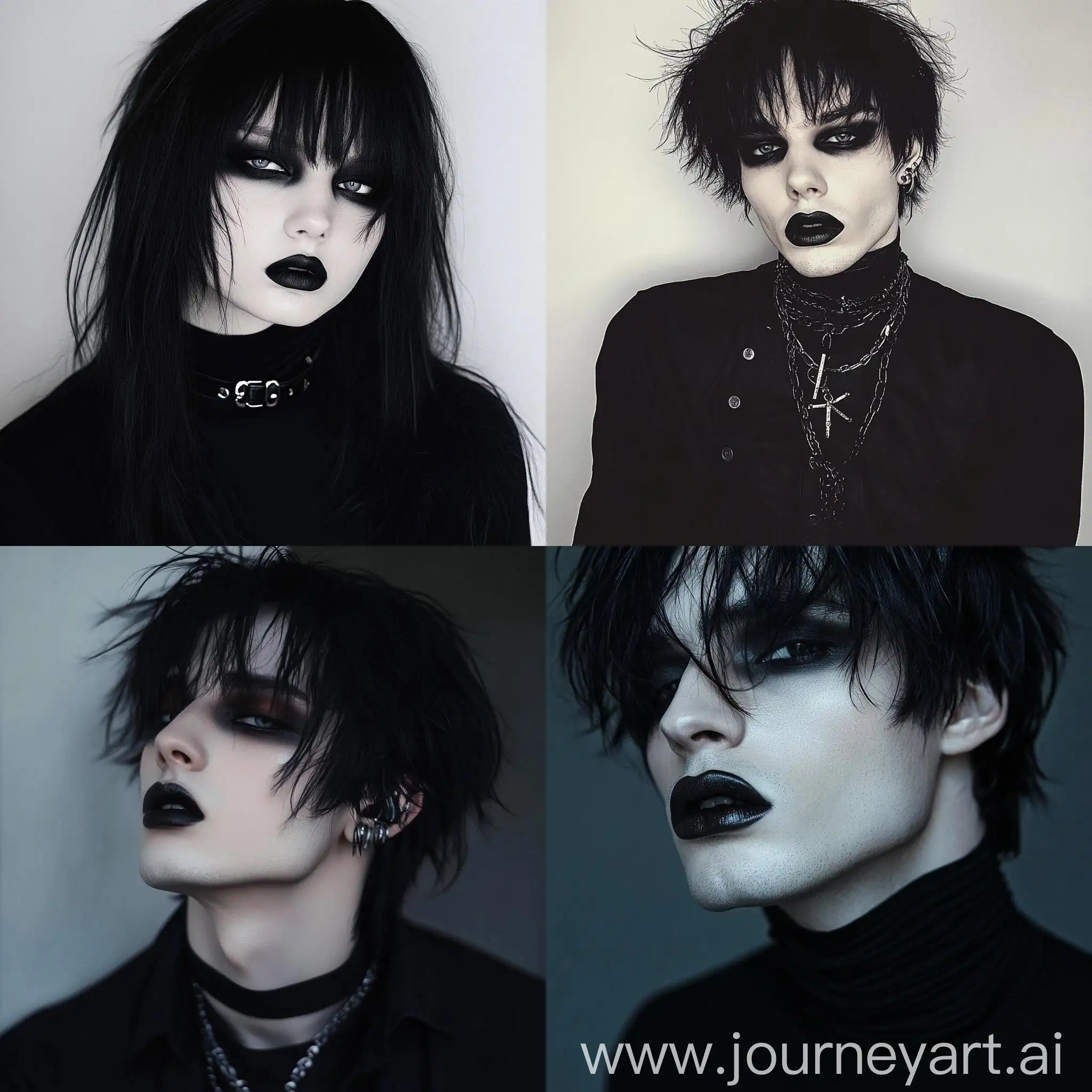 Dark-Gothic-Singer-Kai-Angel-Lookalike-in-Black