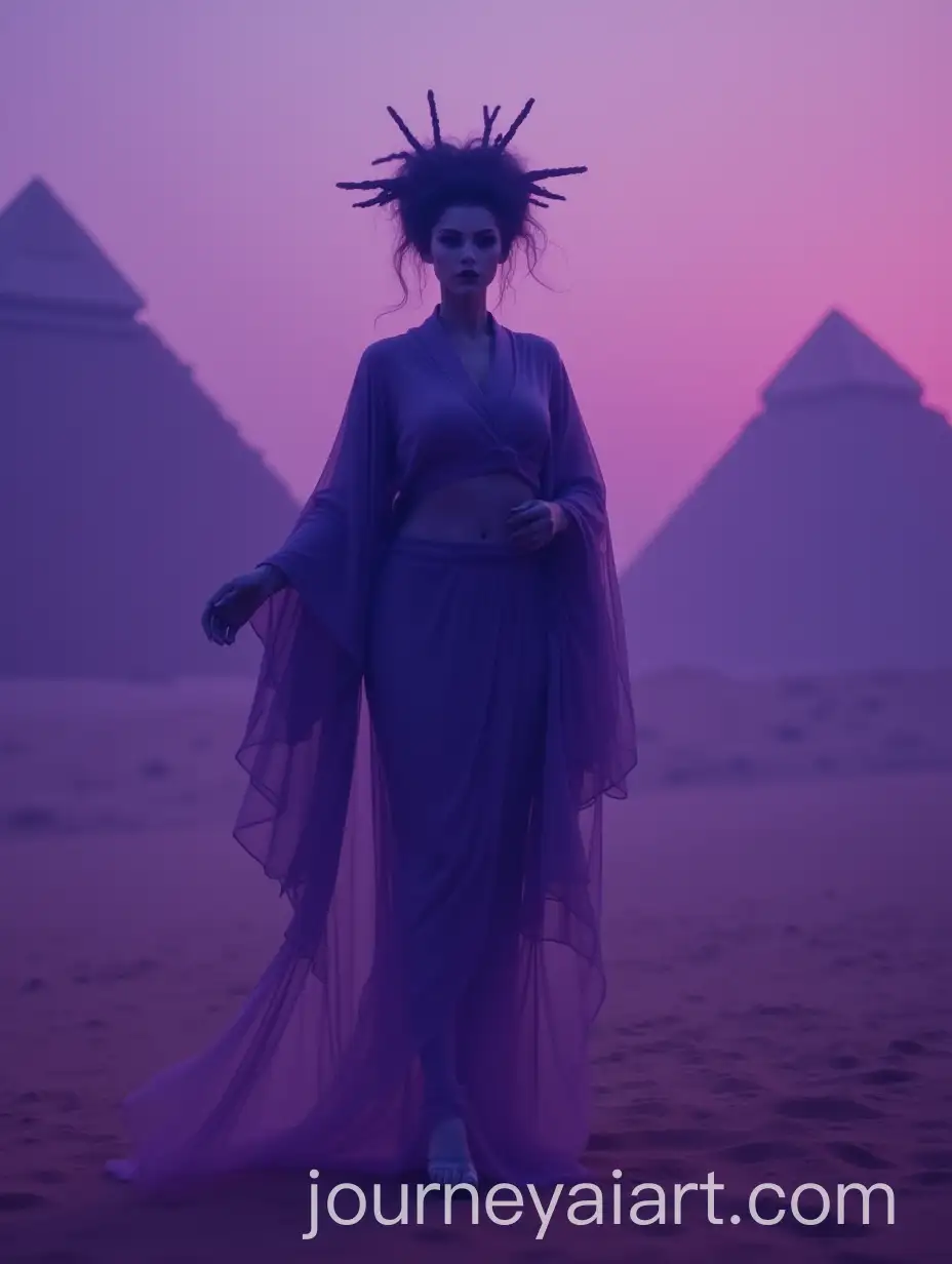 Spectral-Geisha-in-a-Desert-with-Crumbling-Pyramids-and-Chromatic-Aberration-Effects