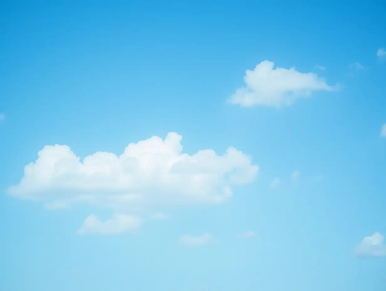 Fluffy-White-Clouds-Floating-in-Summer-Blue-Sky