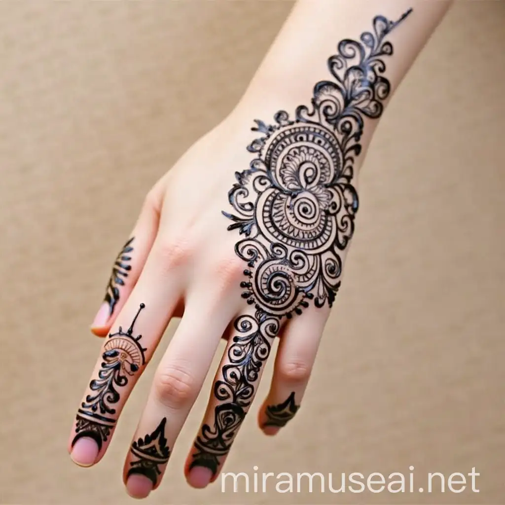 Elegant Hidden Mehendi Design with Subhrajit Name