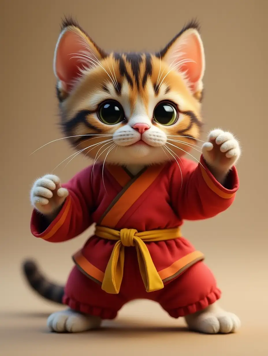 Adorable-CloseUp-of-a-Kung-Fu-Cat-in-Action