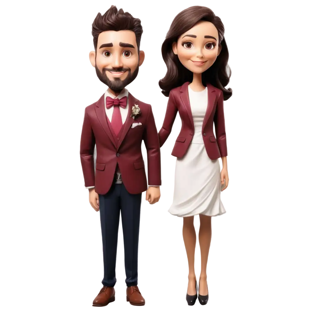 Happy-Wedding-Couple-Caricature-PNG-Perfectly-Capturing-Joy-in-Digital-Art