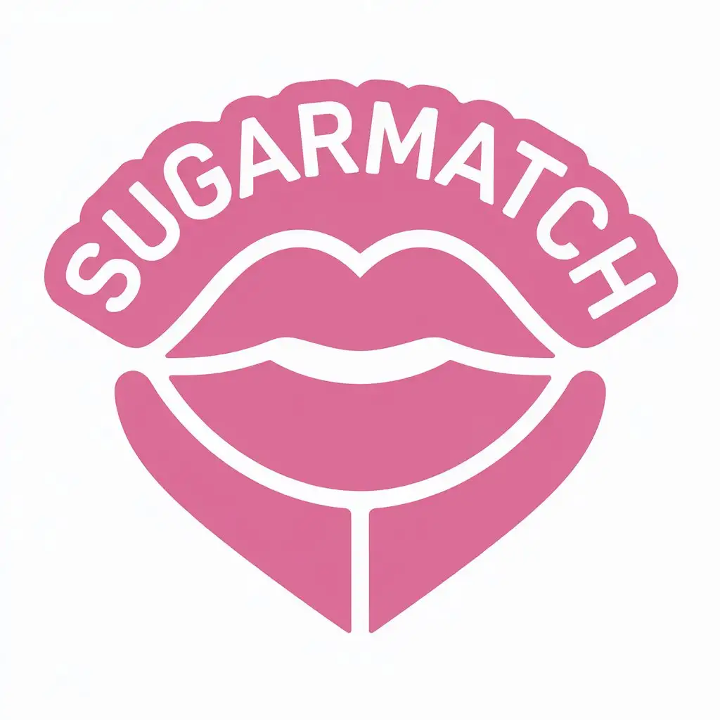 LOGO Design for Sugarmatch Lips Icon with Clear Background in Modern Style