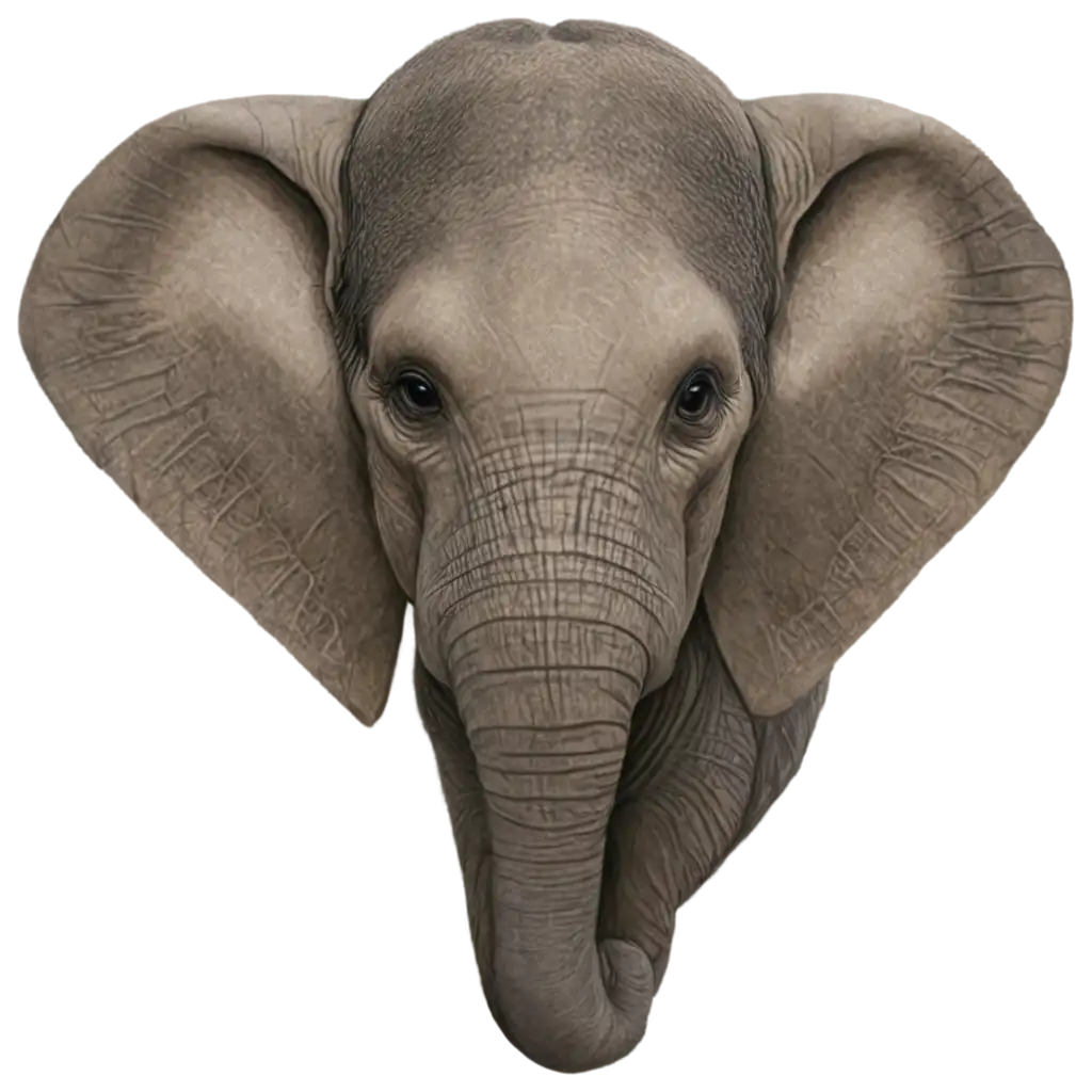 Indian-Elephant-Head-PNG-Image-Majestic-Wildlife-Illustration