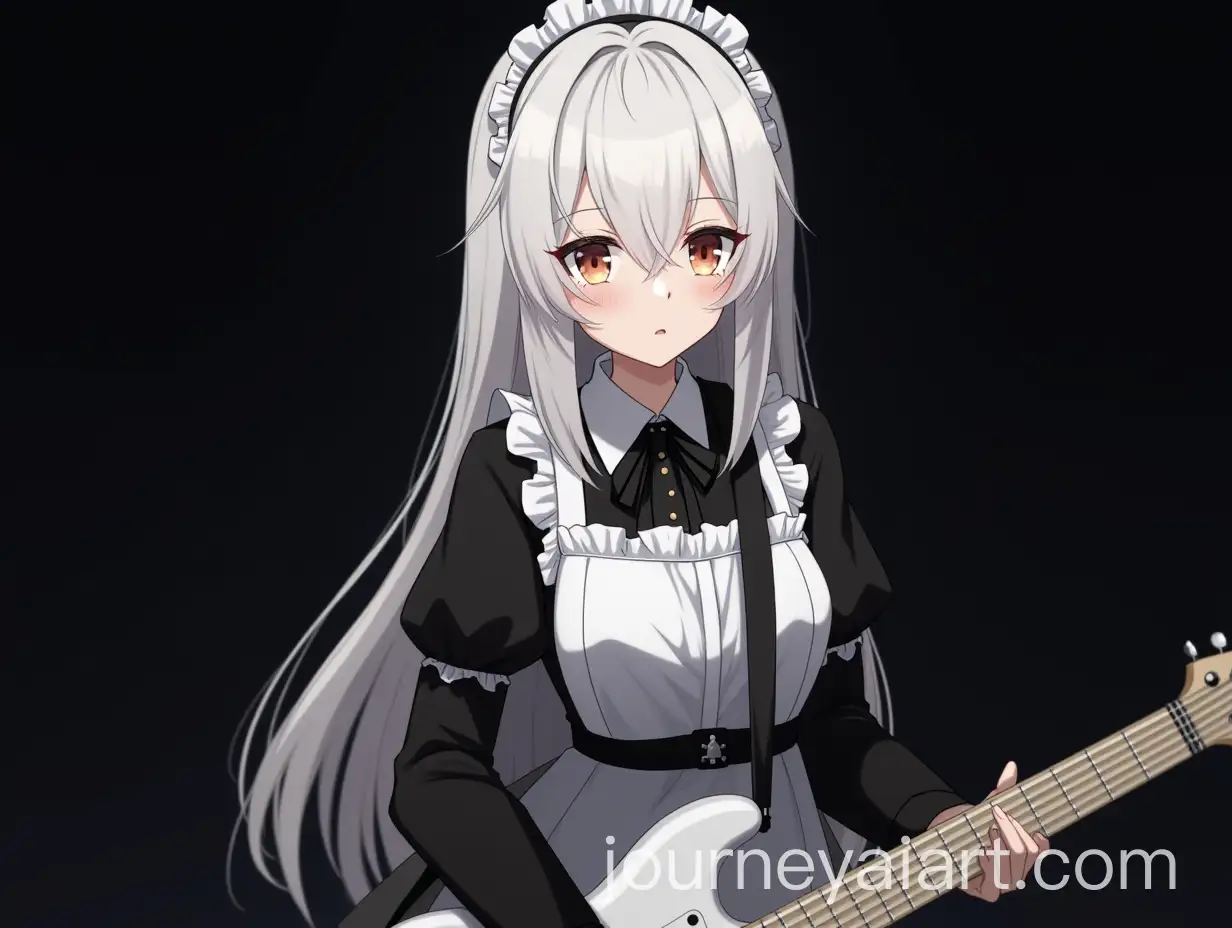 Anime-Girl-in-Maid-Outfit-with-Electric-Guitar-and-Apathetic-Look