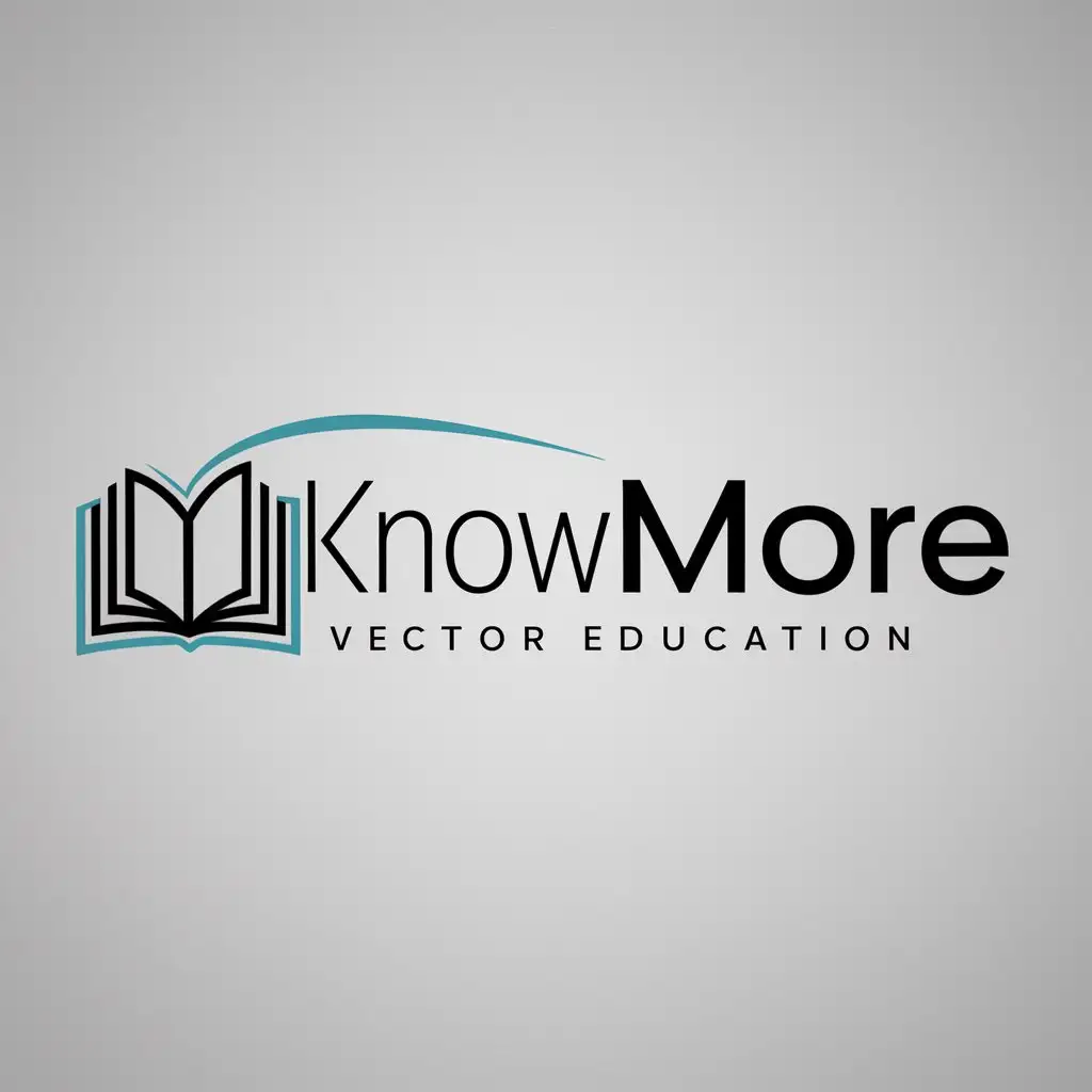 LOGO Design for KnowMore Book Symbol with Moderate Style for Education Industry