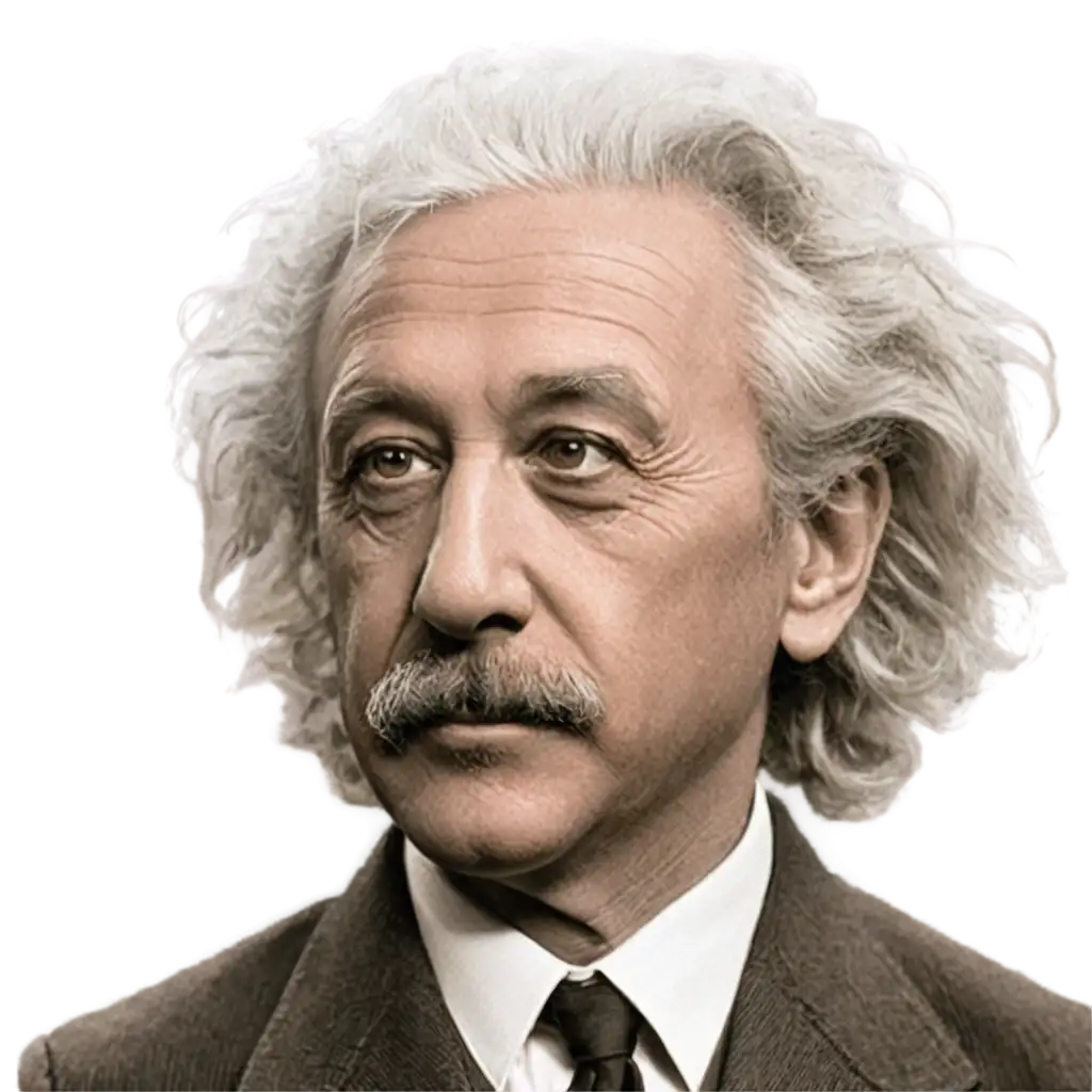 Albert Einstein look to right