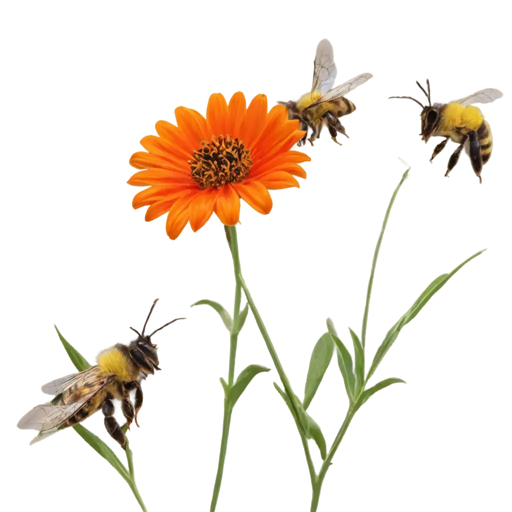 Stunning-PNG-Image-of-a-Flower-with-a-Bee-Enhance-Your-Visual-Content-with-Clarity-and-Quality