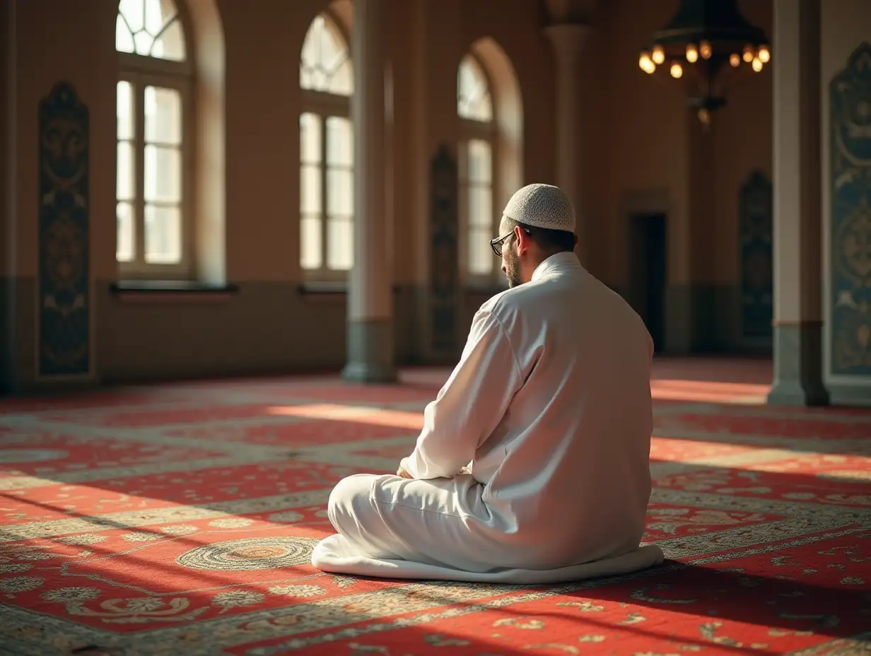 A siya Muslim doing salah in mosque