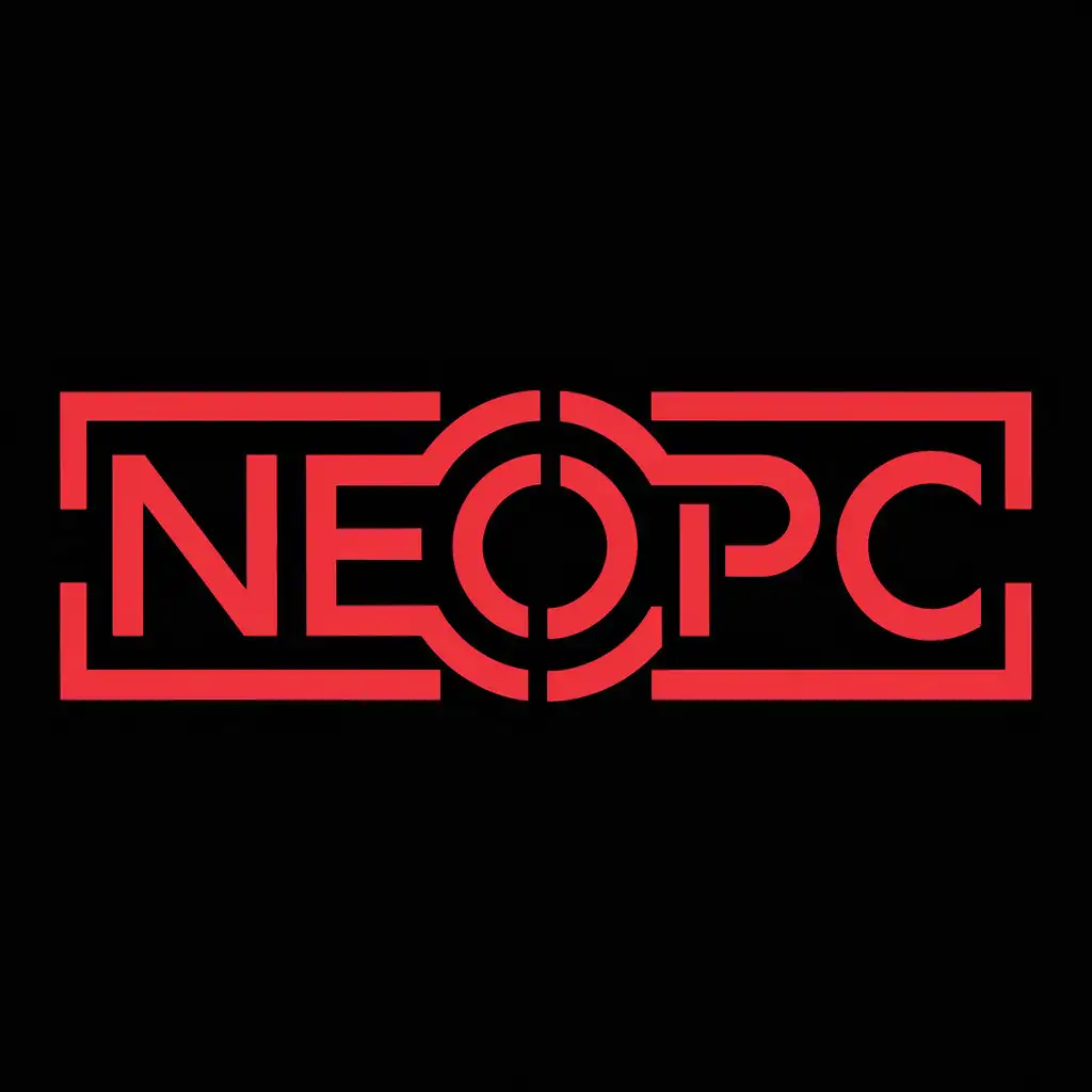 Red-Glowing-Logo-Design-for-NeoPC-Companies-on-Black-Background