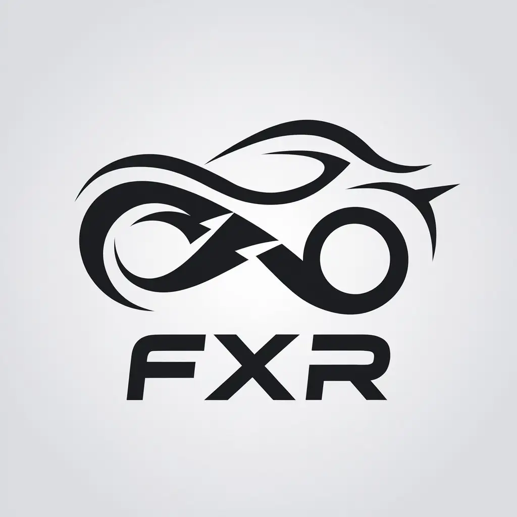 a vector logo design,with the text "FXR", main symbol:FXR,Minimalistic,be used in racing industry,clear background