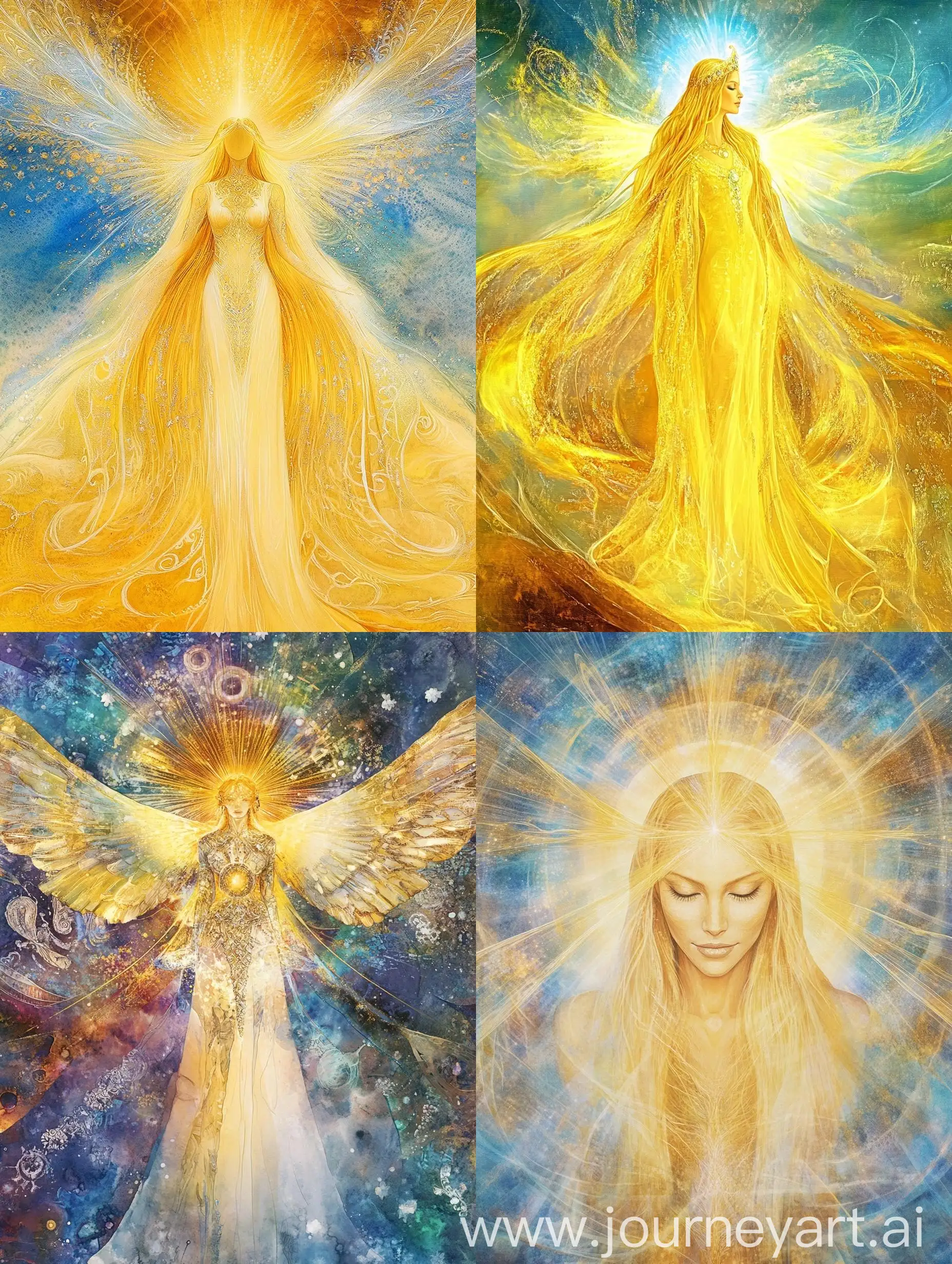 Divine-Goddess-Statue-with-Radiant-Golden-Aura