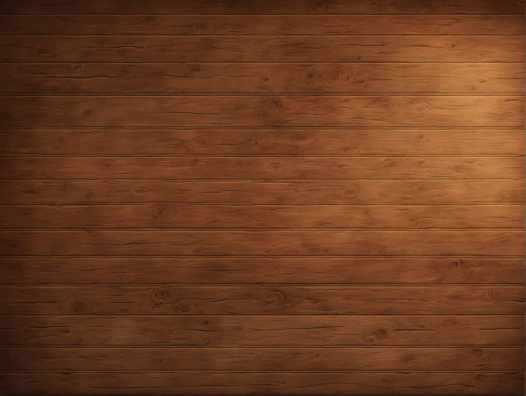 A top-down view of rustic, old-styled wooden floorboards with vertical orientation. The planks have a warm, medium-to-dark brown tone, with visible wear and aging such as scratches, slight discoloration, and uneven grain patterns. The texture should retain an animated style, with smooth, exaggerated wood grain lines and soft shading for a whimsical and cozy aesthetic. The gaps between planks are slightly irregular and darkened to enhance depth and give a handcrafted feel. The overall lighting is soft and warm, evoking a magical, storybook-like cabin setting while maintaining a clean, animated look.