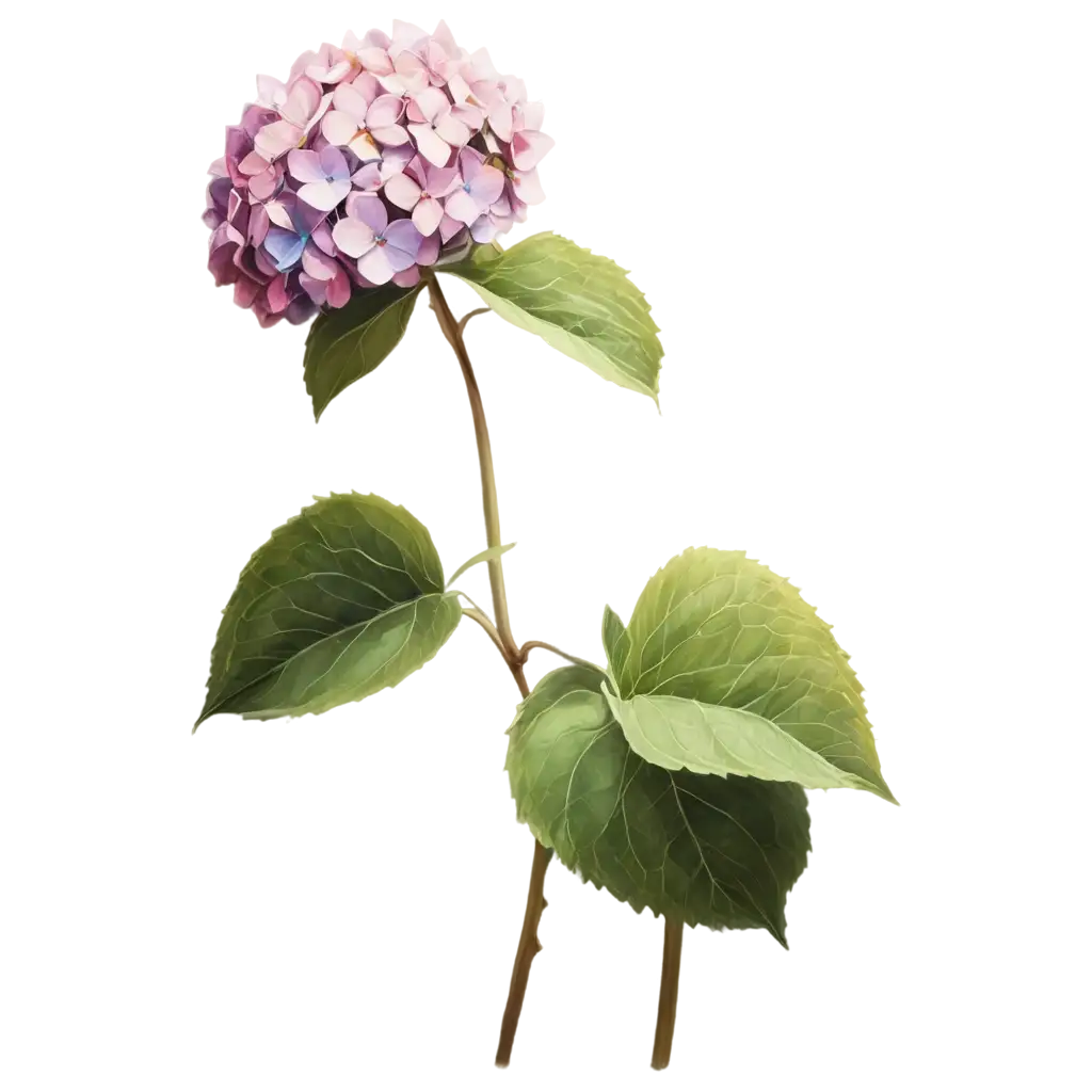 Stunning-Hydrangea-Flower-Painting-in-PNG-Format-for-Optimal-Clarity-and-Quality