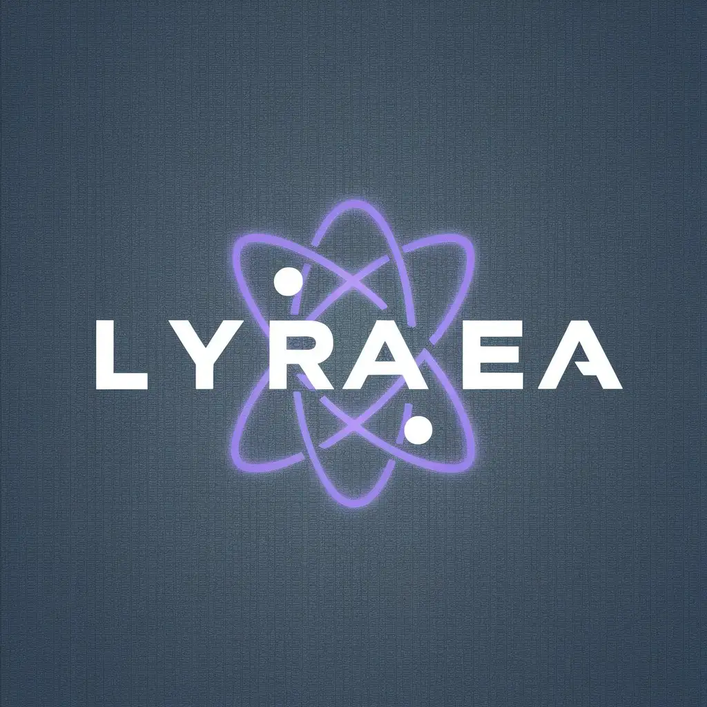 LOGO-Design-For-LYRAEA-Minimalistic-Atom-Symbol-for-Technology-Industry