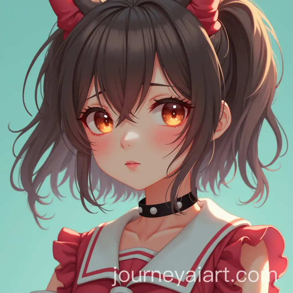 Photorealistic-Femboy-with-Collar-in-Stylized-FashionAI-Image-Prompt-Expansion-Portrait