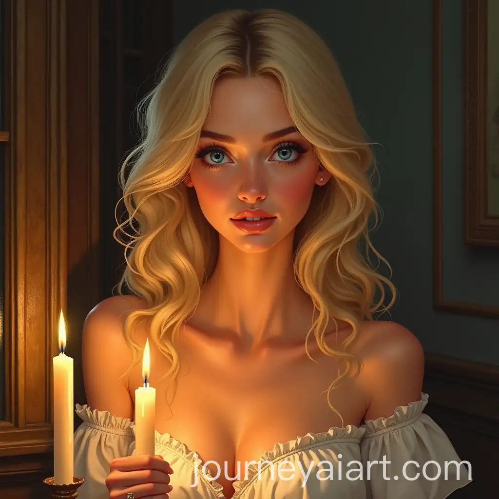 Elegant-Woman-with-Blue-Eyes-and-Wavy-Blonde-Hair-in-a-Classic-Oil-Painting-Style