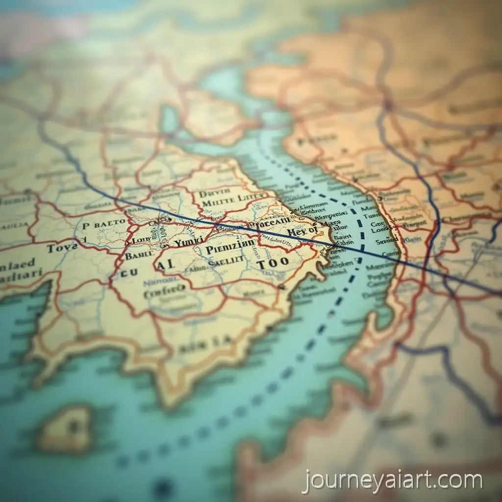 Detailed-Map-with-Clear-Path-AmidMap-with-Clear-Pathst-Blurred-Terrain