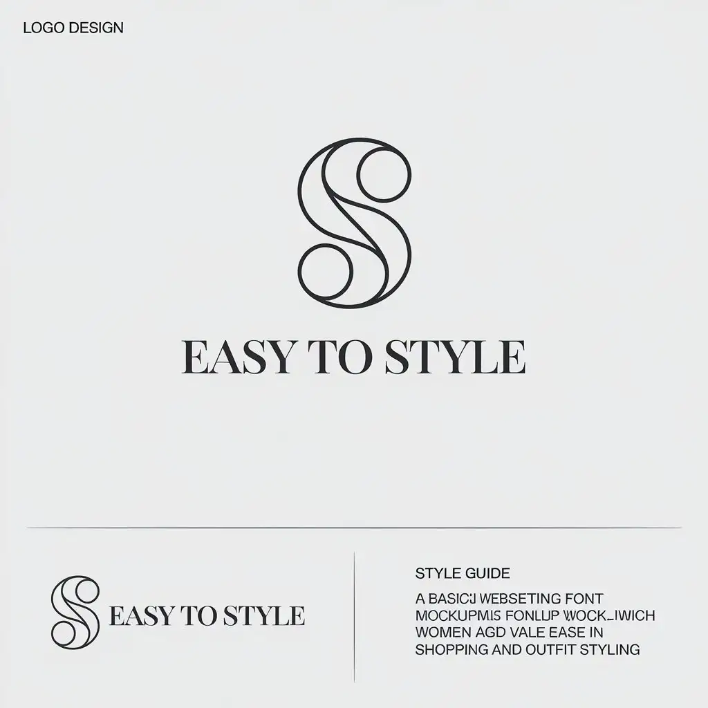 LOGO Design for Easy to Style Modern Minimalistic Monochrome Fashion Brand with Elegant Typography