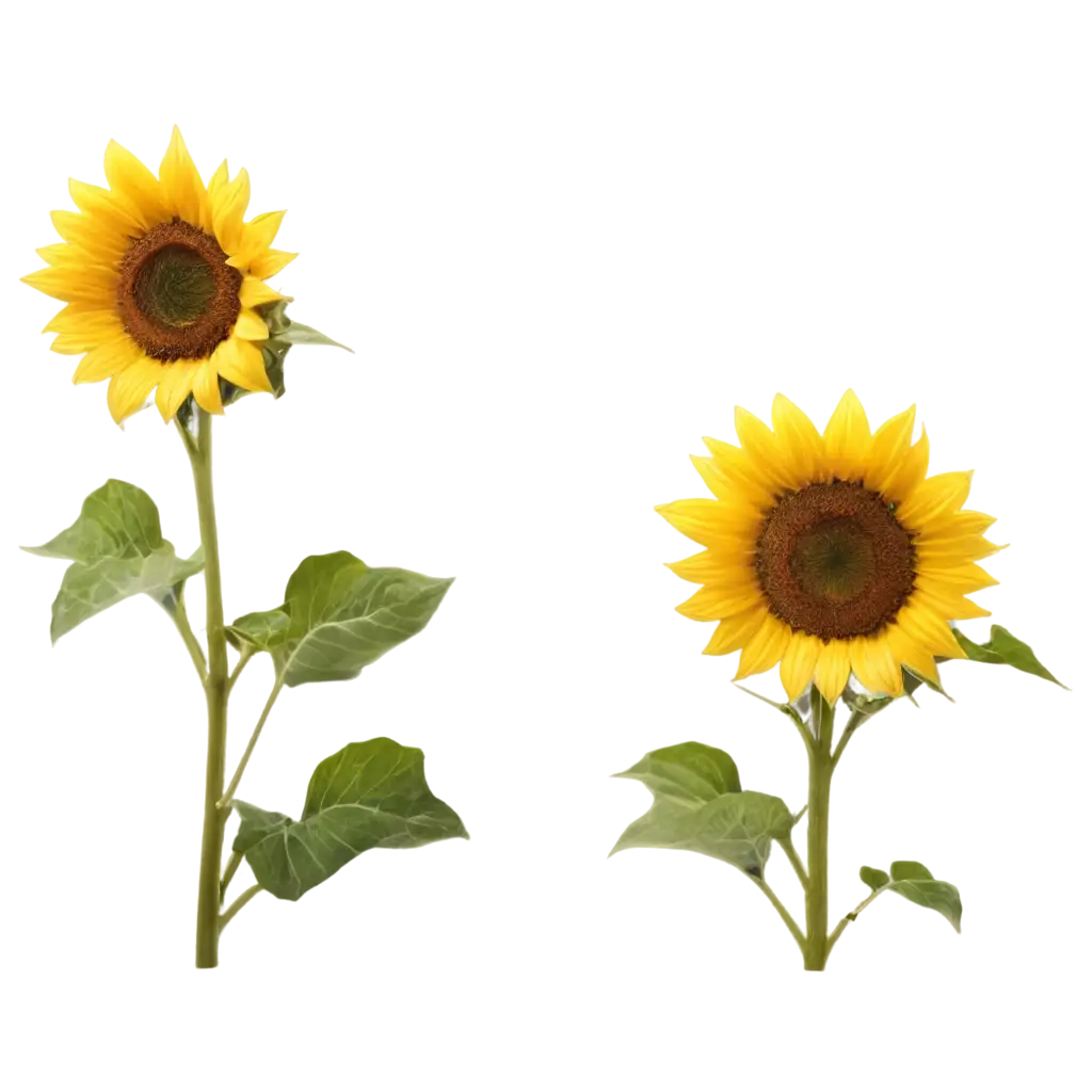 Multiple-Sunflowers-PNG-Image-Vibrant-Floral-Composition-for-Digital-Projects