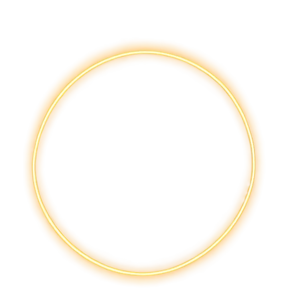 Transparent-PNG-Circle-with-Golden-Yellow-Border-and-Outer-Glow-Effect