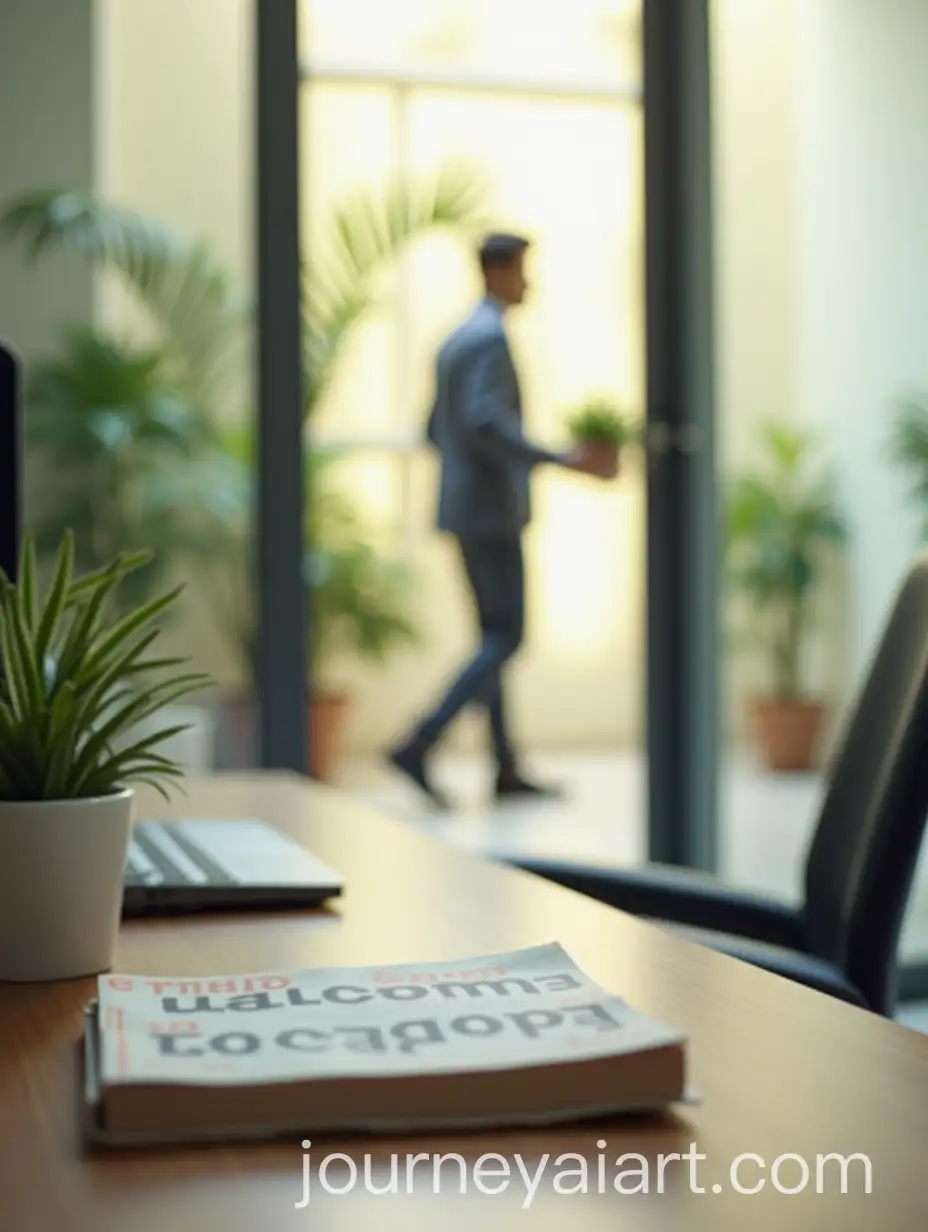 AI-Image-Prompt-ExpansionModern-Indian-Minimalist-Office-with-Welcoming-Green-Gift