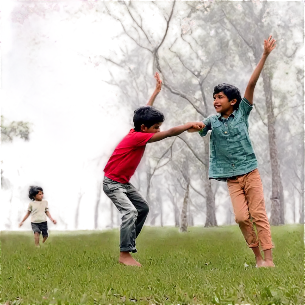 Bangladeshi-Children-Playing-in-a-Park-HighQuality-PNG-Image-for-Diverse-Applications