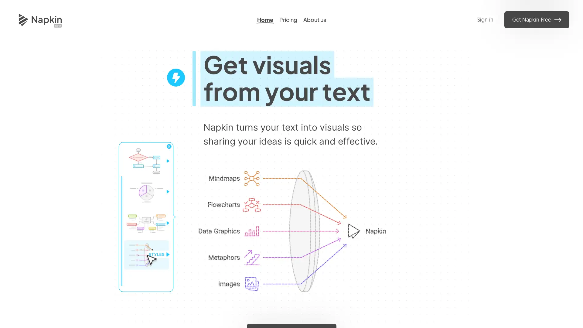 Transform text into stunning visuals effortlessly.