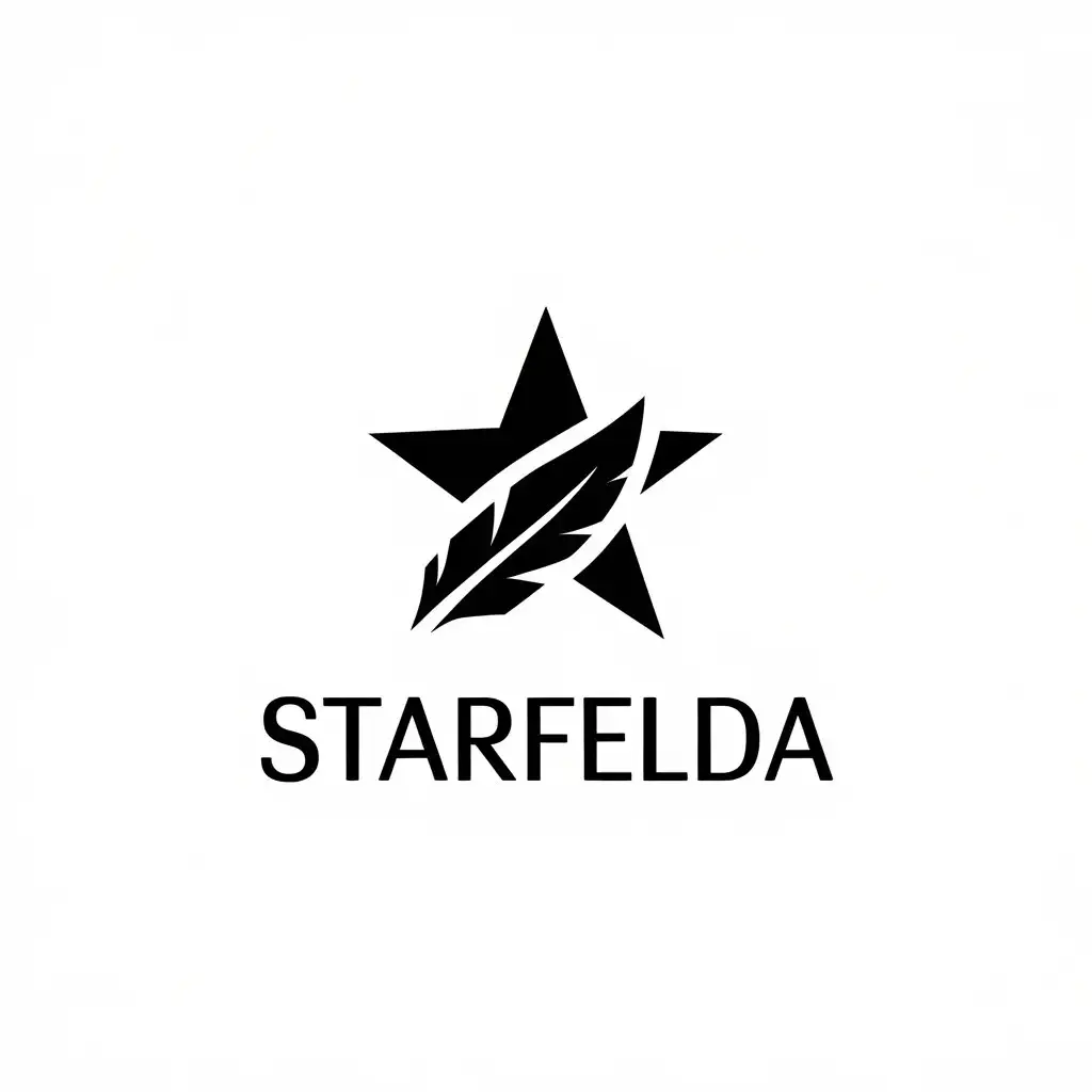 a vector logo design,with the text "STARFELLDA", main symbol:XFD,Moderate,clear background