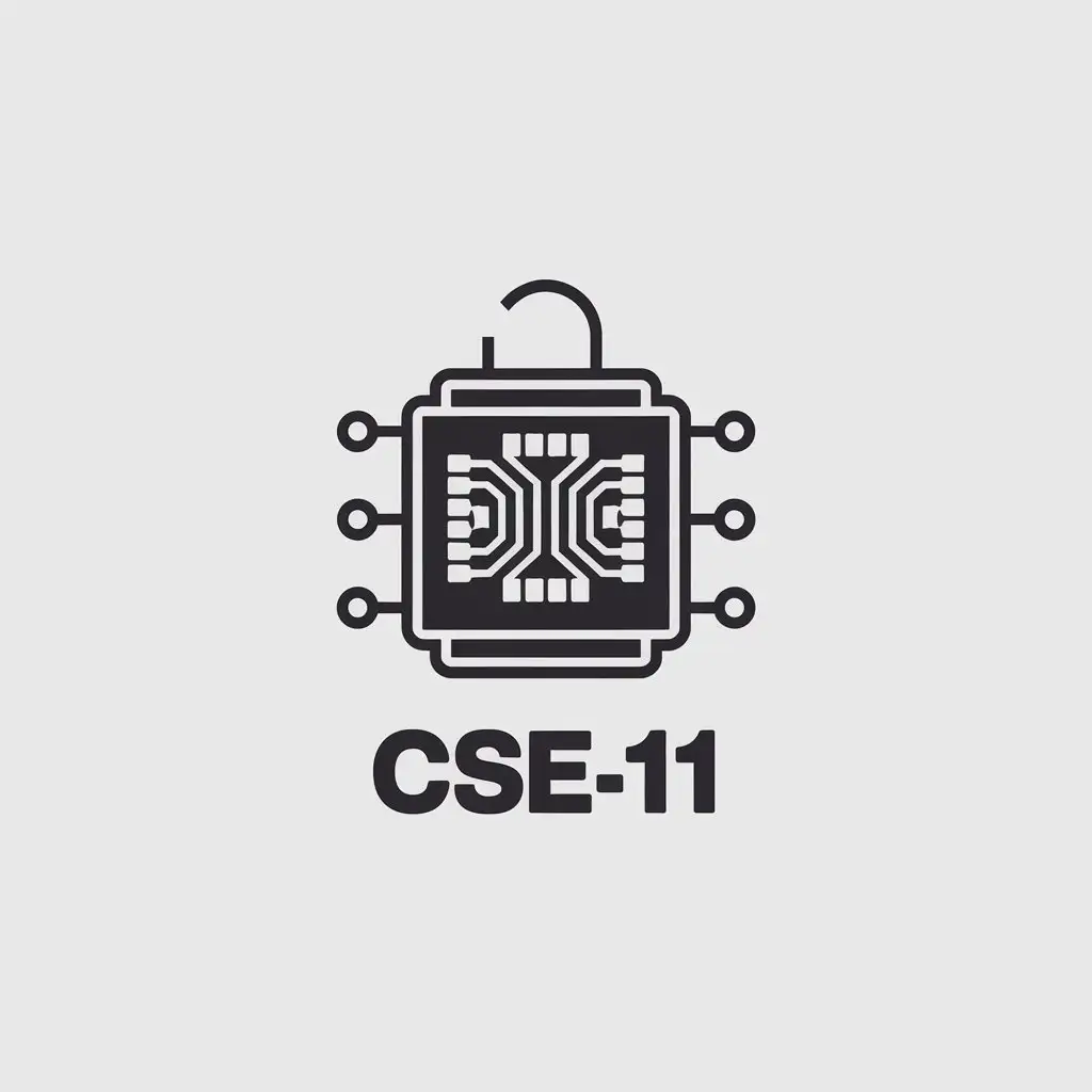 LOGO Design for CSE11 Minimalistic Vector with Electronic Gadget Symbol and Clear Background