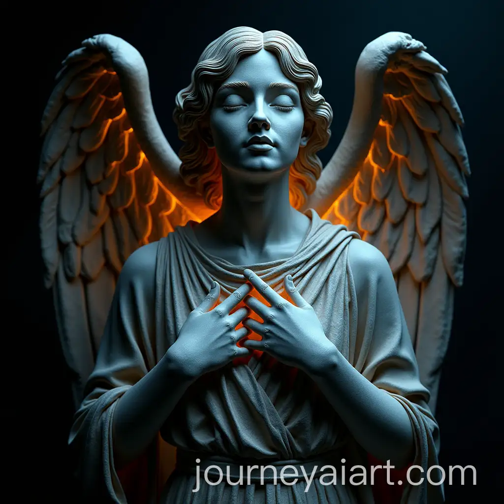 Seraphim-Angel-Sculpture-with-GoldenAI-Art-Prompt-Expansion-Light-and-Feathered-Wings