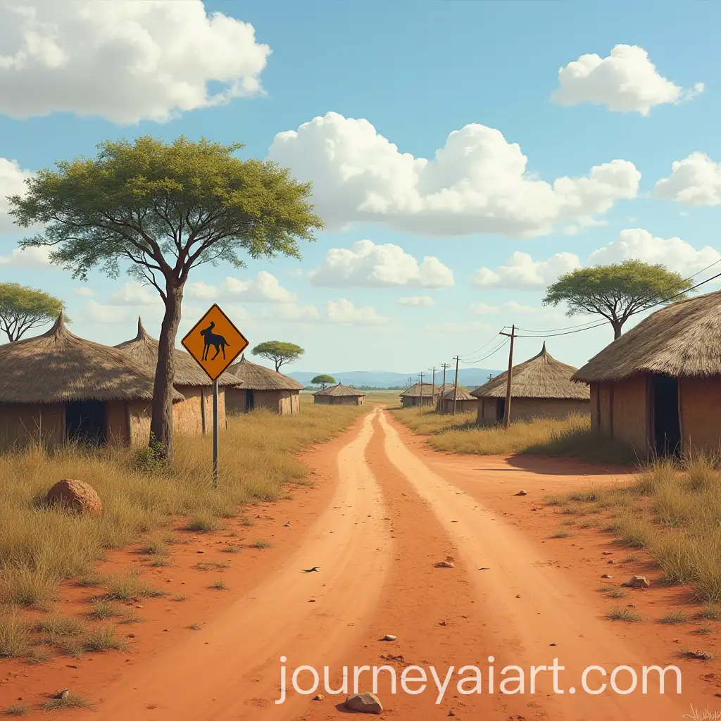 Signs-of-Dryness-in-an-African-Village-with-No-Rain-or-Trees