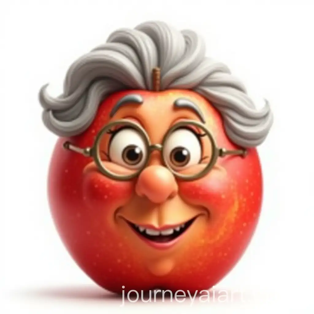 Comical-Elderly-Apple-Character-StyledAI-Art-Prompt-Expansion-as-a-1930s-Grandmother-with-Vintage-Gray-Curls