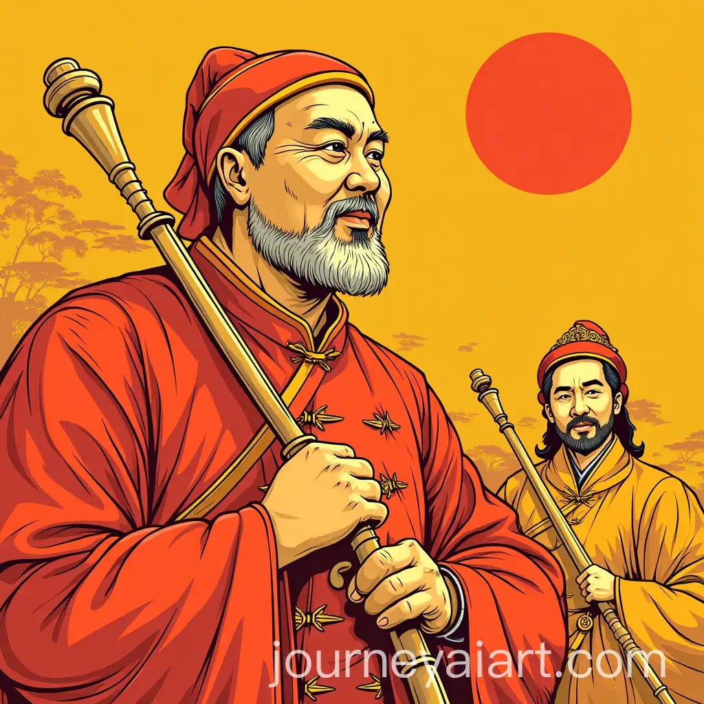 Poster-Celebrating-the-Enduring-Spirit-of-Lei-Feng-with-Bold-Red-and-Yellow-Colors