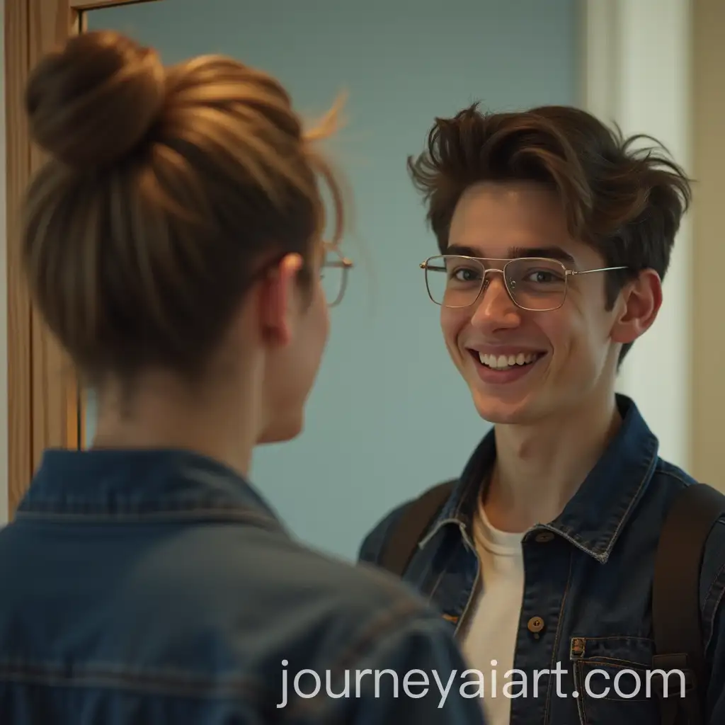 College-Student-Engaged-in-SelfReflection-in-Front-of-a-Mirror