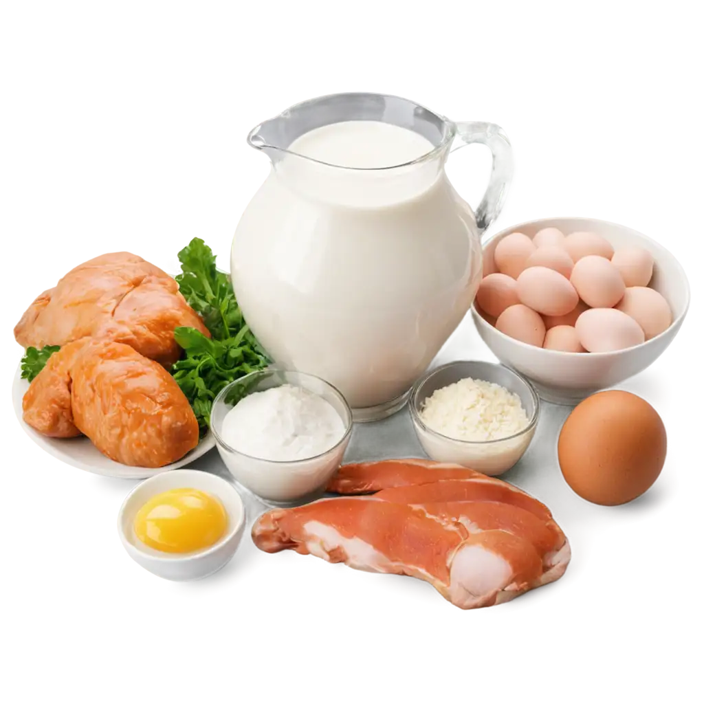 Livestock-Products-PNG-Image-Fresh-Milk-Eggs-Fish-and-Chicken-in-HighQuality-Format