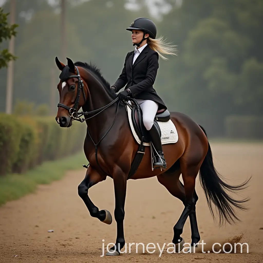 Equestrian-Rider-in-Shock-During-Horseback-Riding