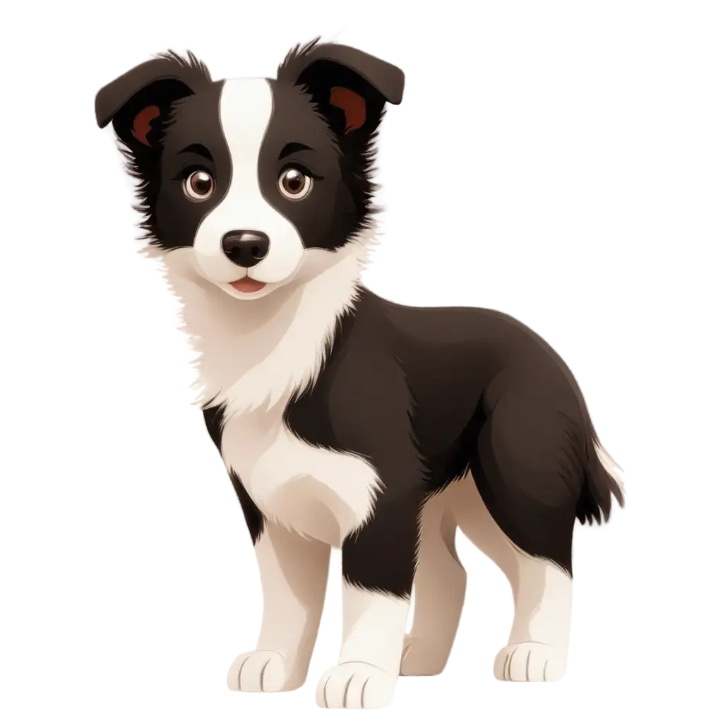 Border-Collie-Baby-PNG-Animated-Drawing-for-Heartwarming-Designs