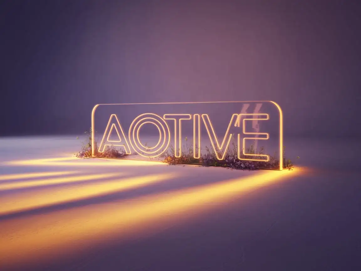 Futuristic-Cosmic-Logo-Showcase-of-Aotive-with-Neon-Orange-Glow