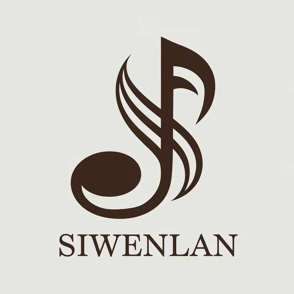 a vector logo design,with the text "SIWENLAN", main symbol:orchestra music notes,Moderate,clear background