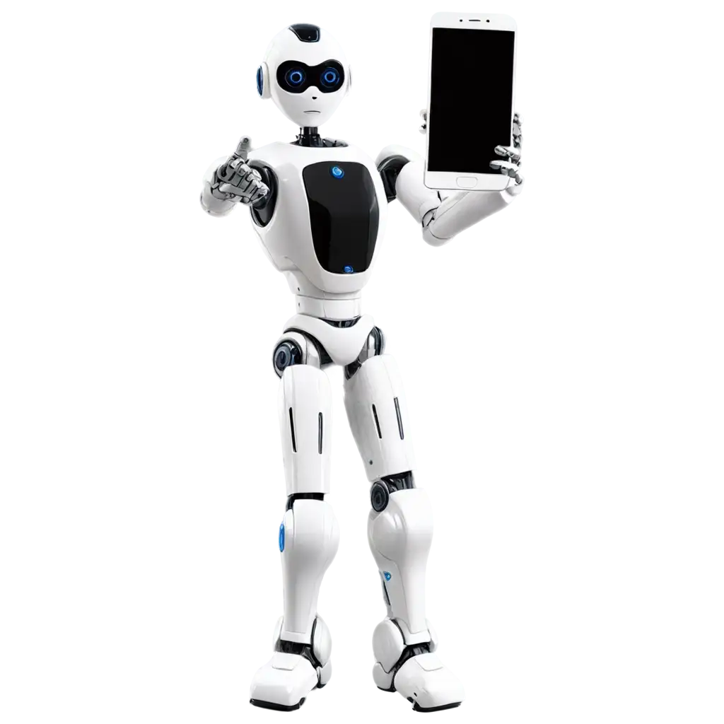 AI-Art-Prompt-PNG-Image-of-Artificial-Intelligence-Robot-Showing-Power-Button-on-Large-Mobile-Phone