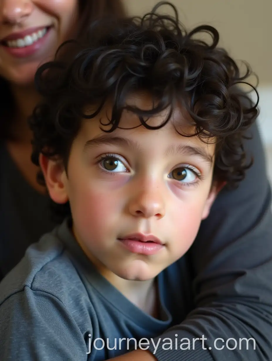 Shy-Autistic-Jewish-Boy-Held-in-Arms-Casual-Home-Photo