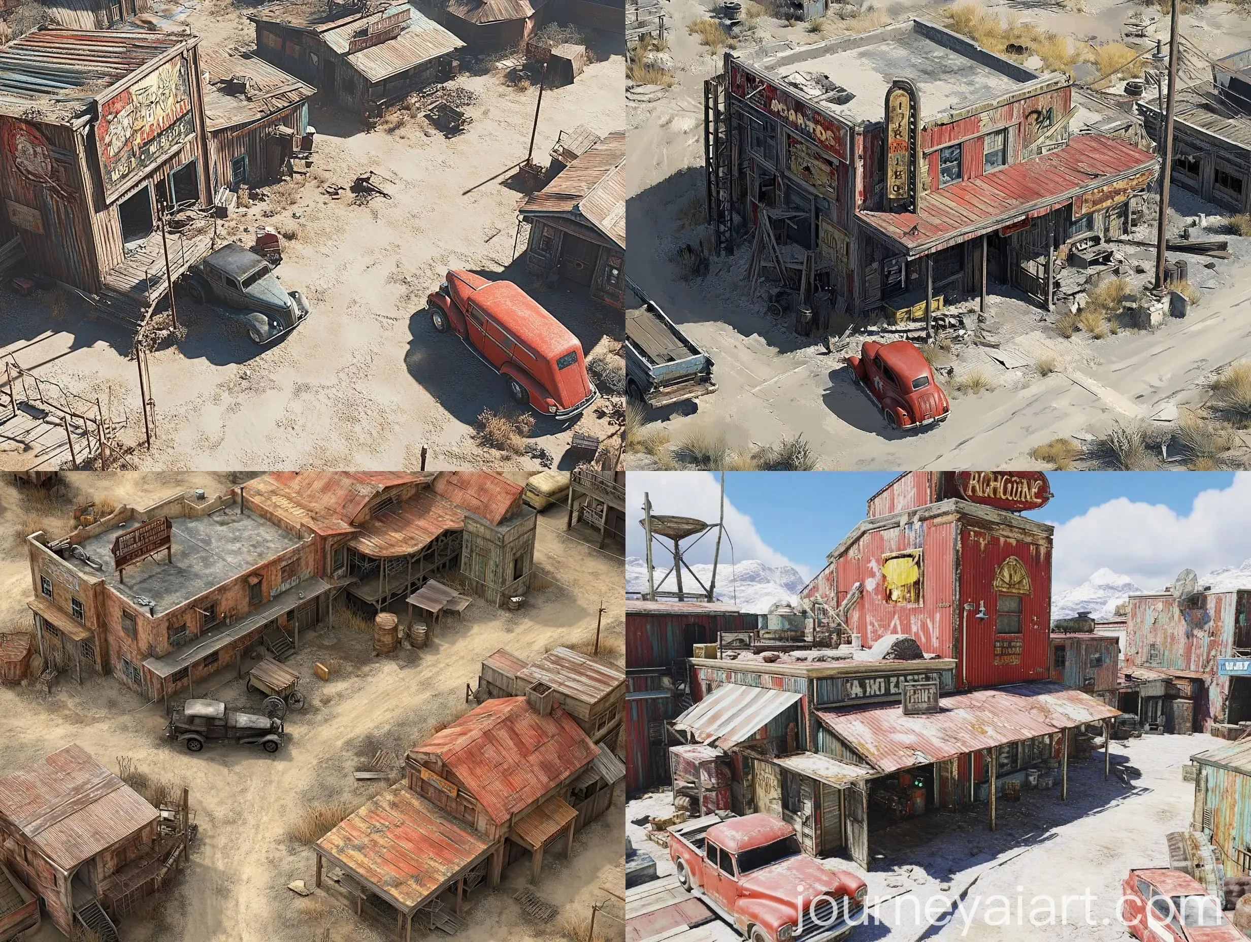 Multiplayer-Map-Building-in-a-Wasteland-Junkyard-1930s-Western-Movie-Style