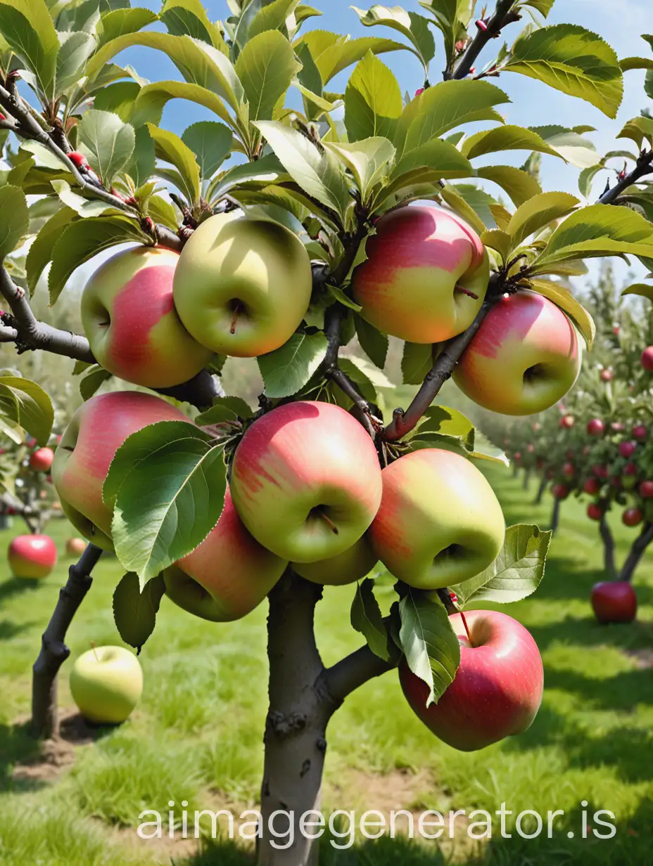 Apple-Tree-with-Large-Juicy-Fruits-in-Lush-Orchard