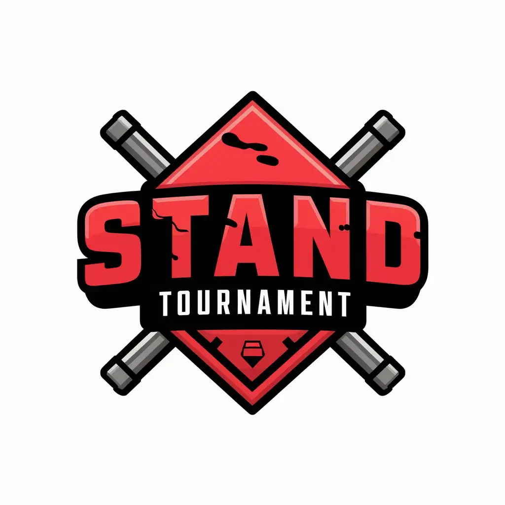 LOGO Design For STAND TOURNAMENT Red and Black with Game Standoff 2 Theme